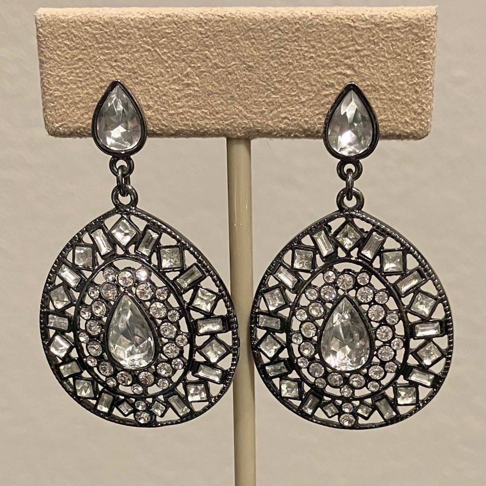 Crystal Pear Shaped Earrings